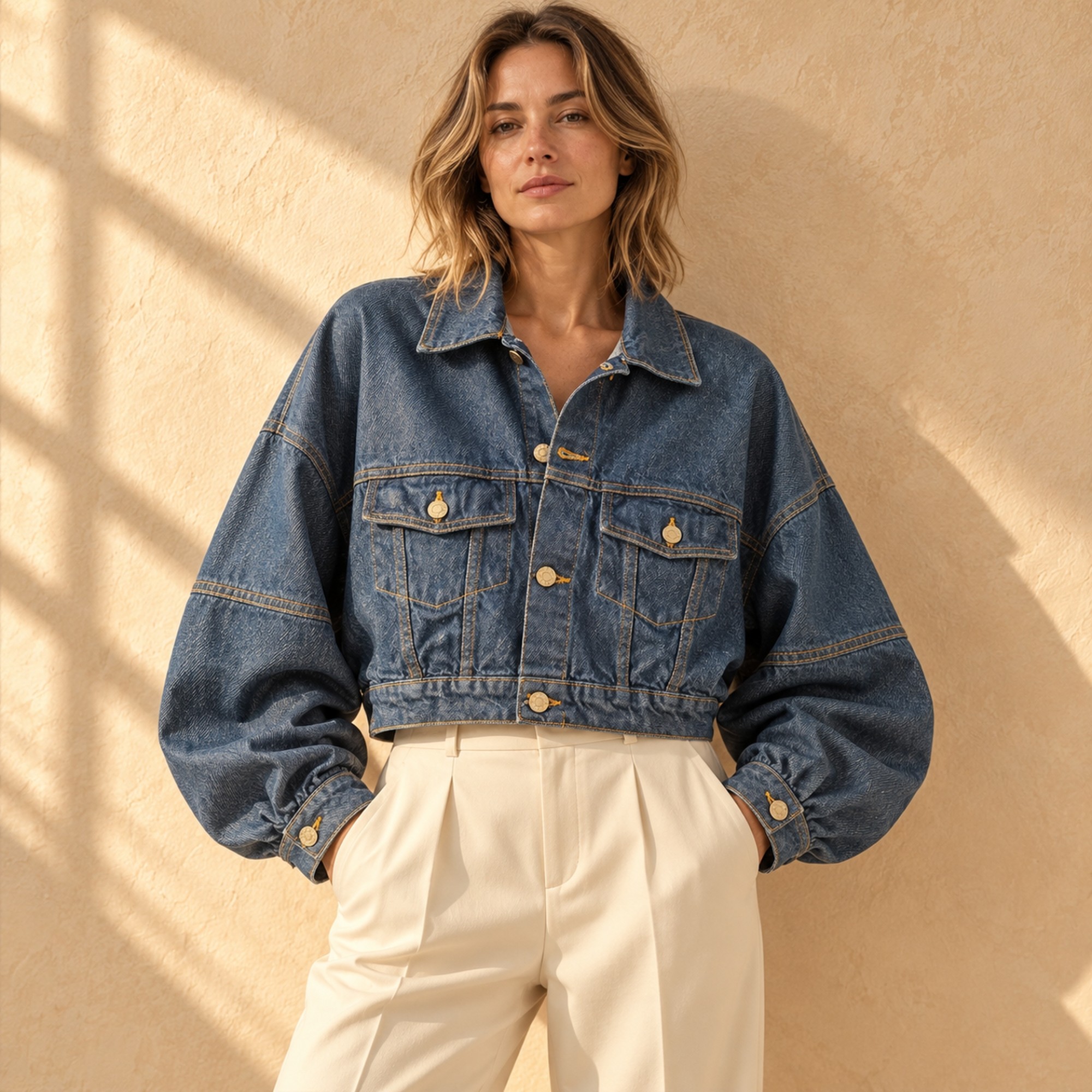 DENIM BOMBER JACKET