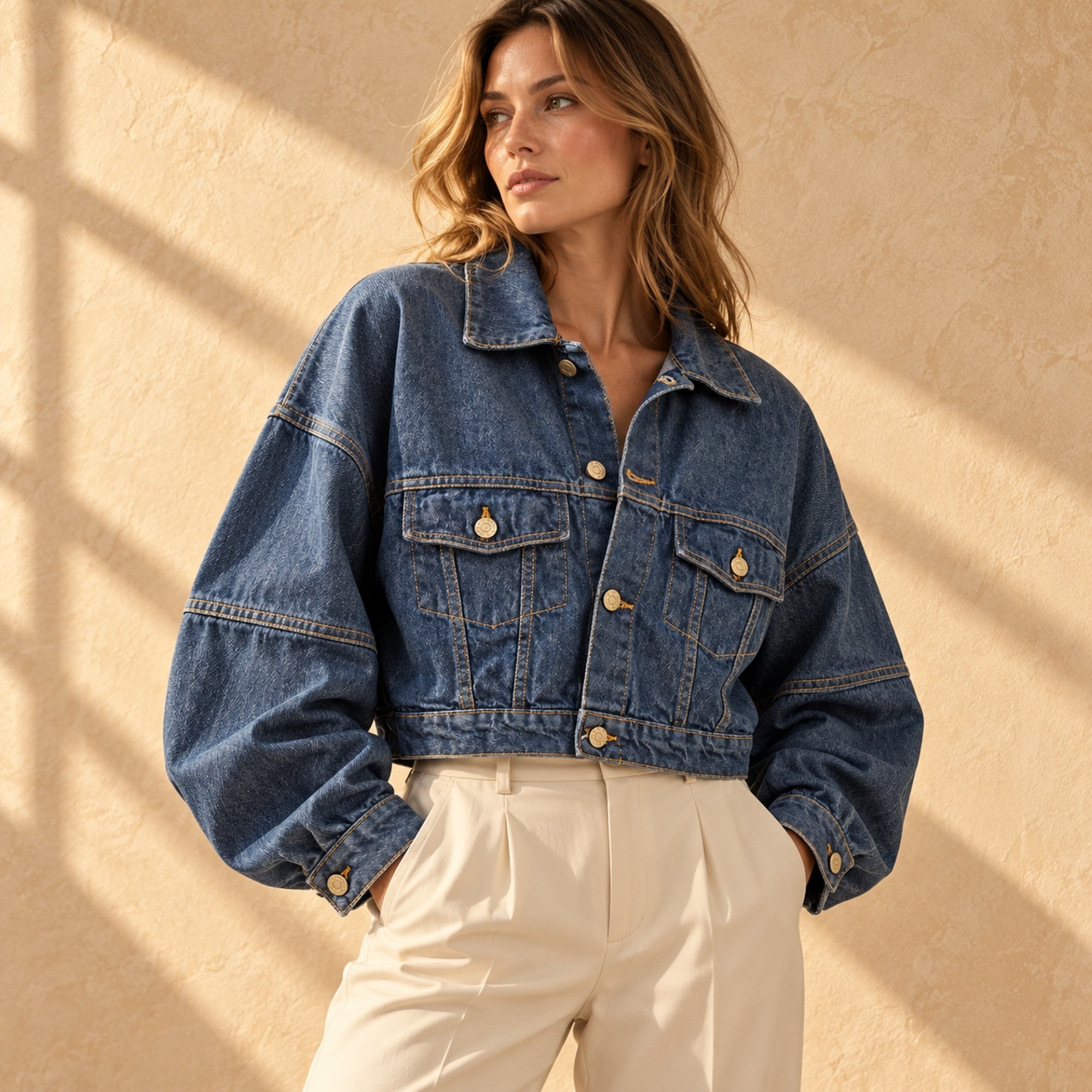 DENIM BOMBER JACKET